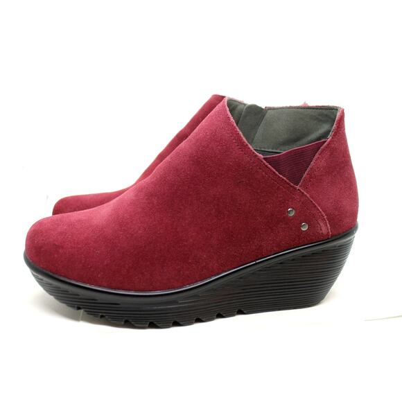 Skechers Burgundy Parallel Ditto Ankle Boots sz 9 US - Picture 1 of 5